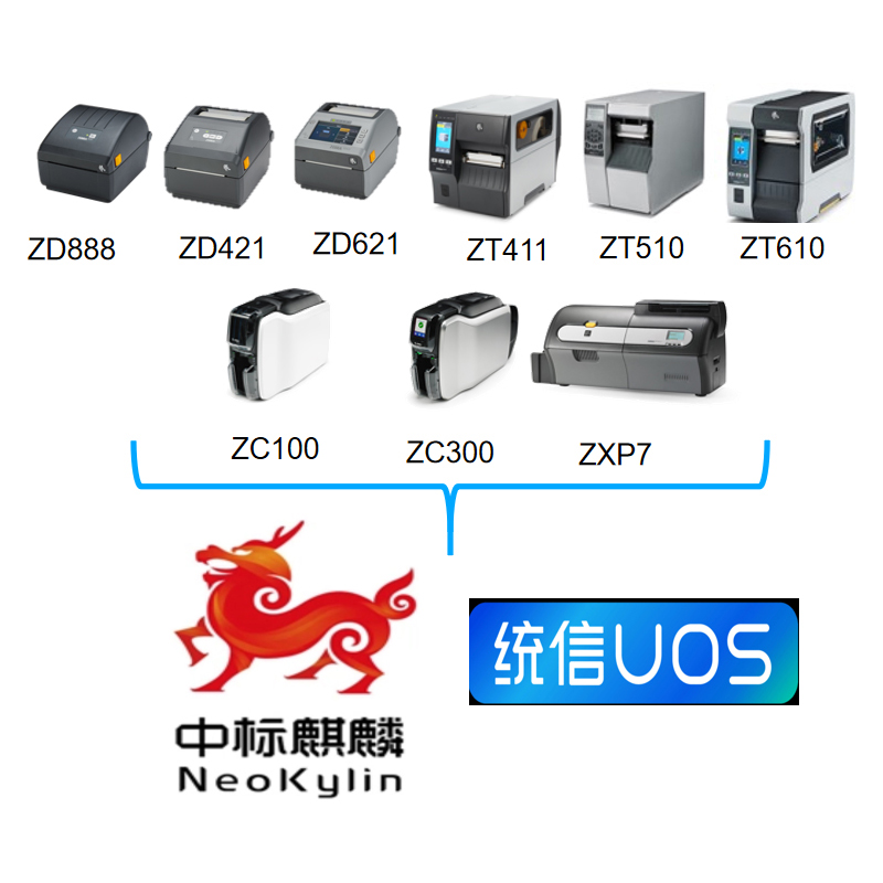 Zebra斑马证卡打印机通过国产操作系统认证